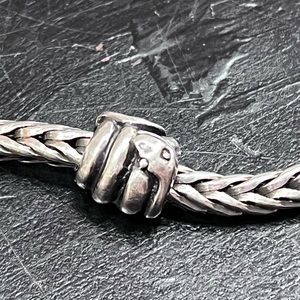 HTF Trollbeads small snake. Retired. Bead only Bracelet is for display purposes